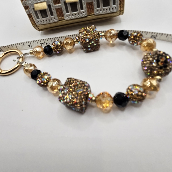 Chic Gold and Silver Mini Bag With Phone Chain Wristlet - Picture 6 of 6